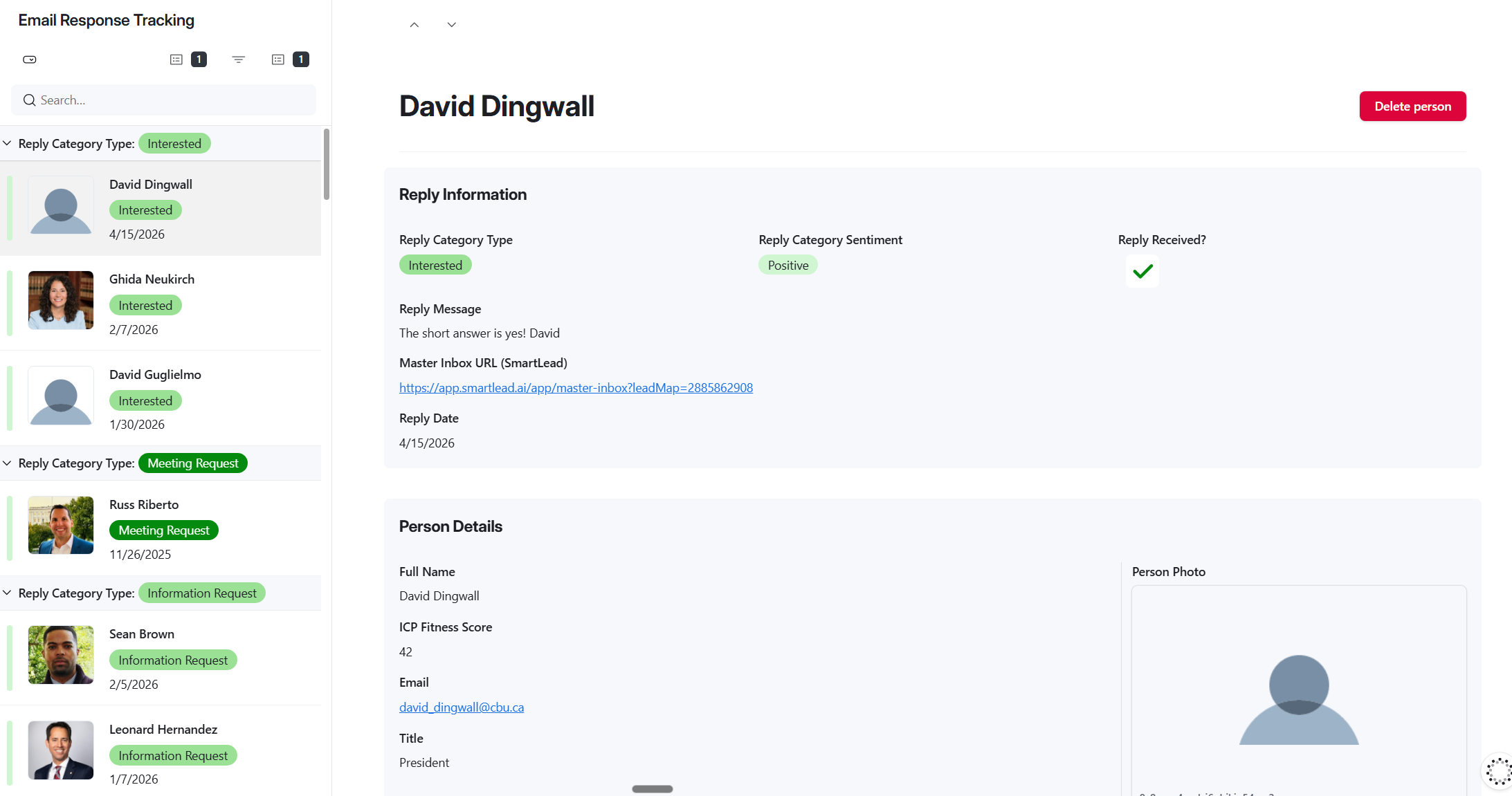 Email Response Tracking